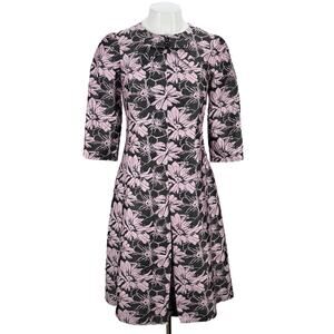 RICKIE FREEMAN For Teri Jon Jacquard Floral A-Line Dress Sz 4